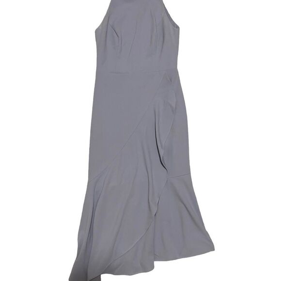 Betsy & Adam Arielle Gown Midi Purple Halter Neck Dress - Picture 5 of 5